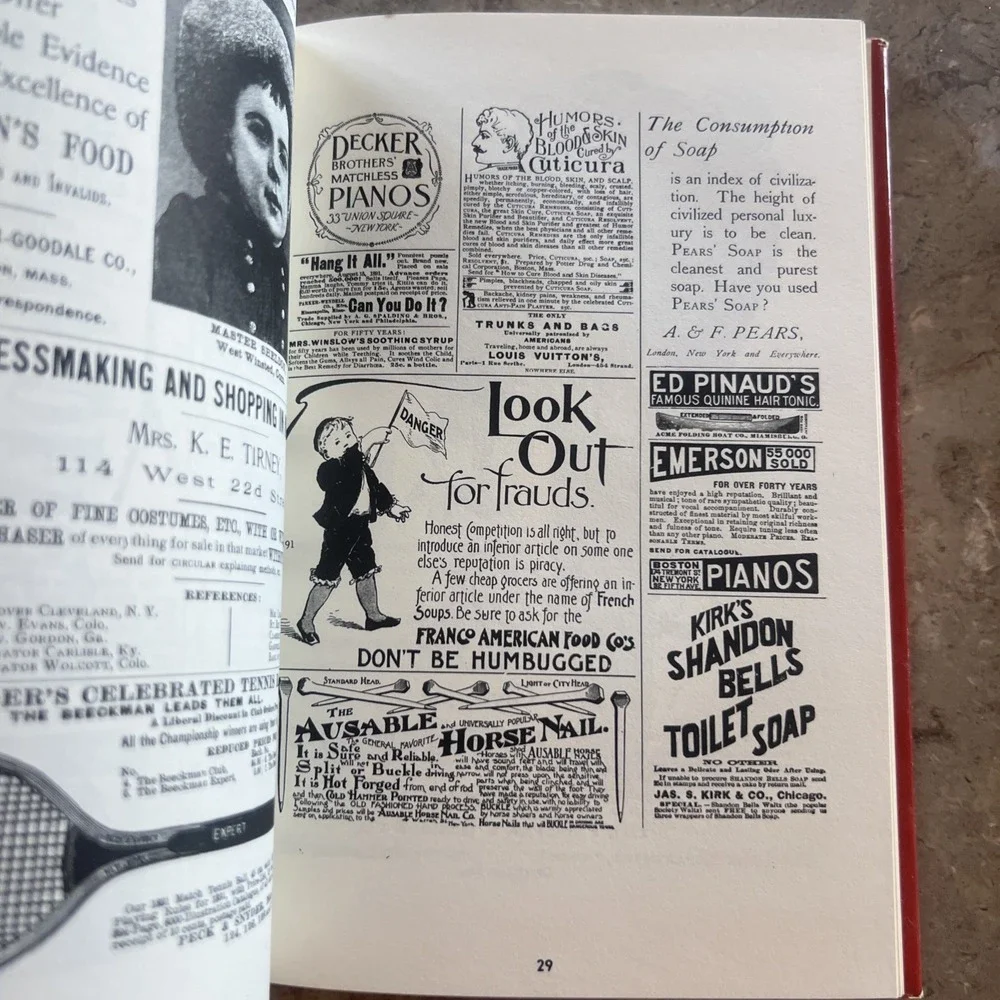 1955 Floyd Clymer's Historical Scrapbook Early Advertising